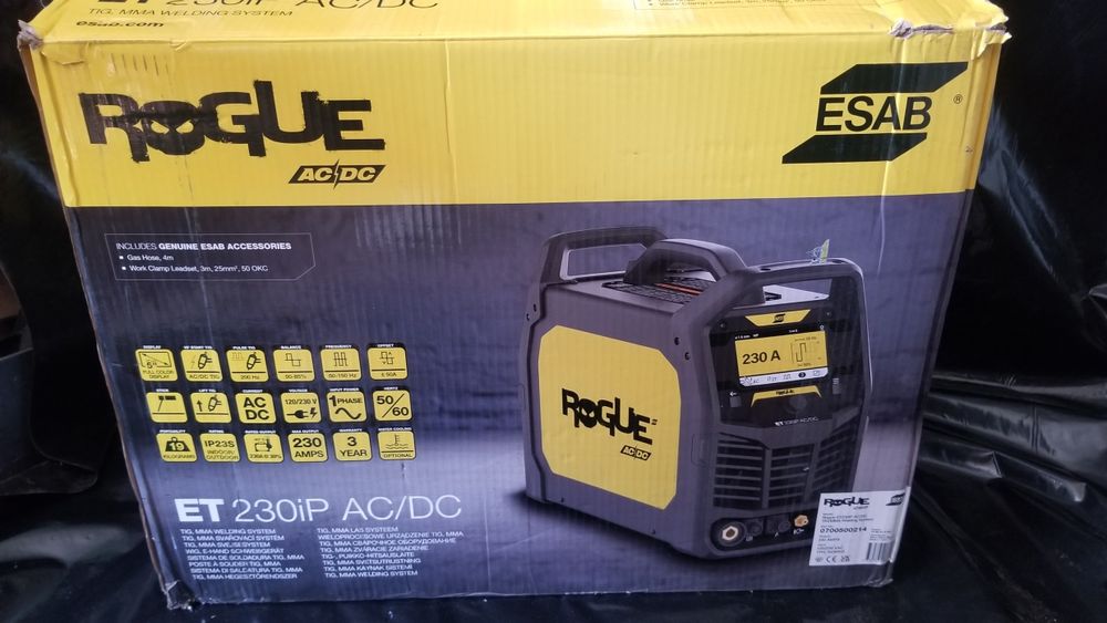 Esab Rogue ET 230iP AC/DC TIG Зварювальний апарат. Оригінал. Гарантія.