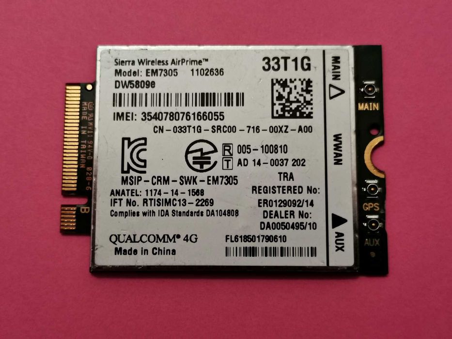 QuaLComm EM7305 33T1G - Karta Sieciowa WiFi