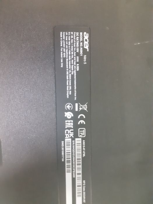 Продам ноутбук Aser Nitro 5 N20C1