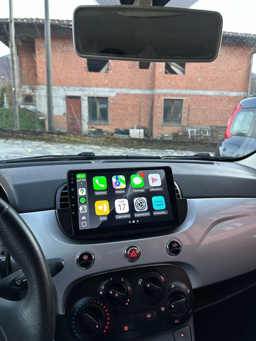 Rádio 9" Fiat 500 Abarth 2007-15 CARPLAY Android Auto GPS wifi 4/64GB