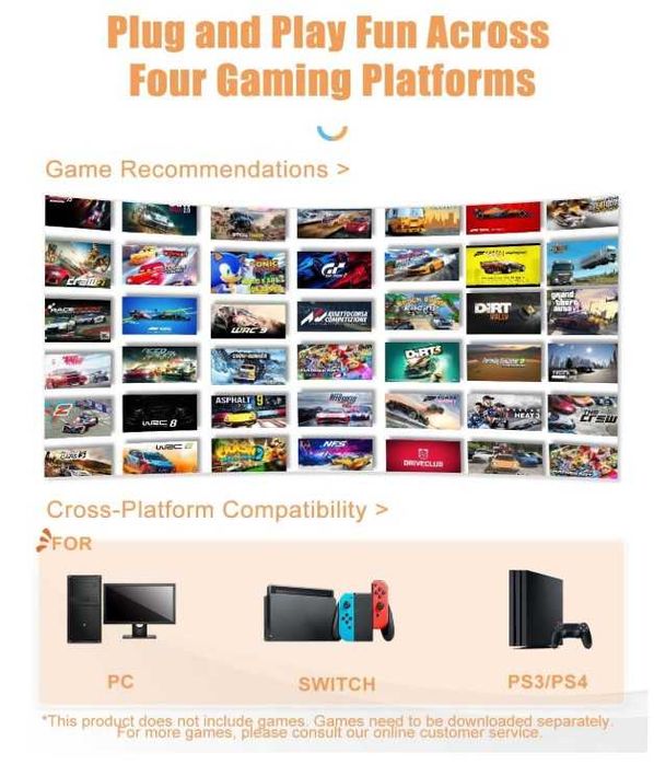 Kierownica gamingowa z pedałami PXN V3 Pro