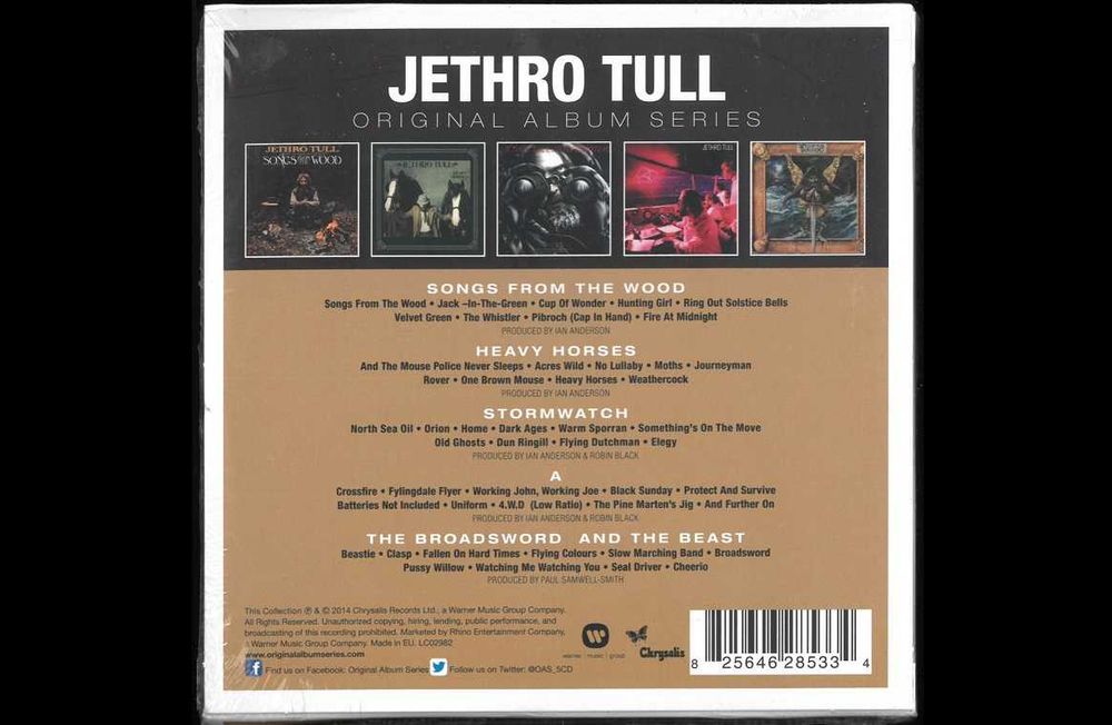 Jethro Tull. Box z 5 płyt CD. Nowy. Zafoliowany. Dostawa Inpost za darmo.