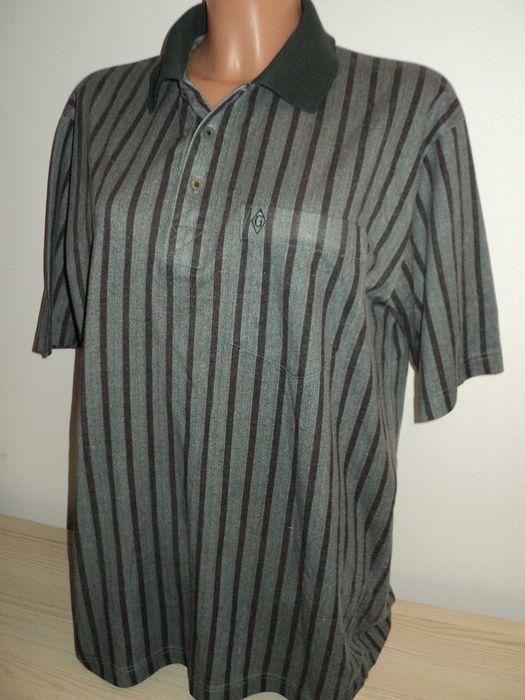 Męska koszulka polo w paski roz, XL