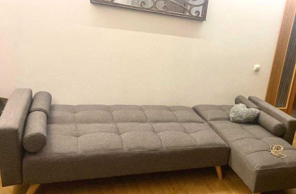 Sófa-cama com chaise long