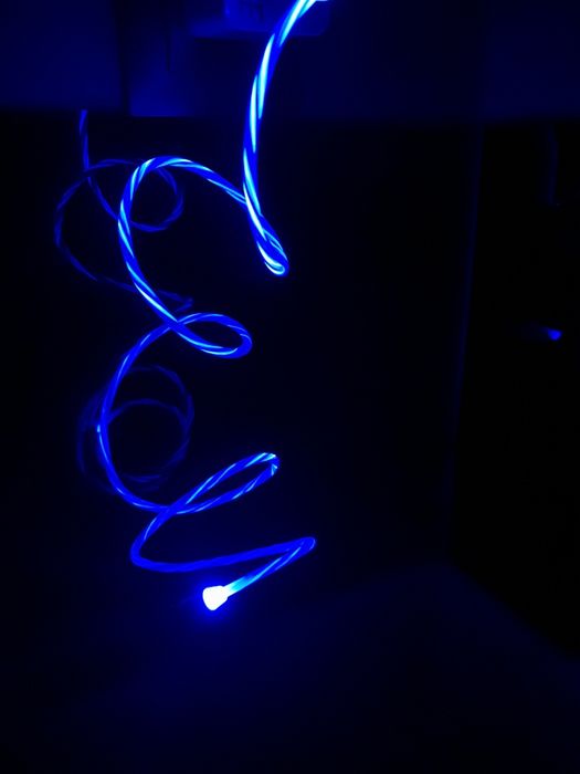 Kabel USB c micro usb nowe świecące