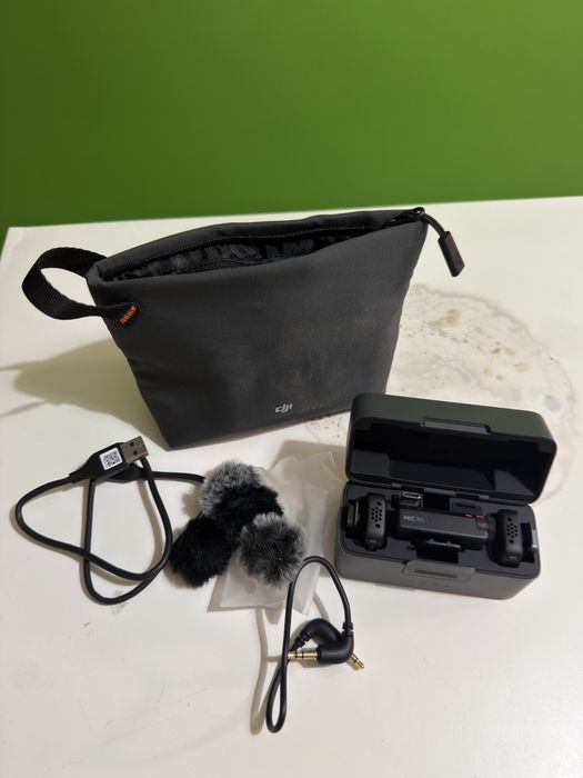 Microfone DJI mic mini 2TX+1RX+CARRE