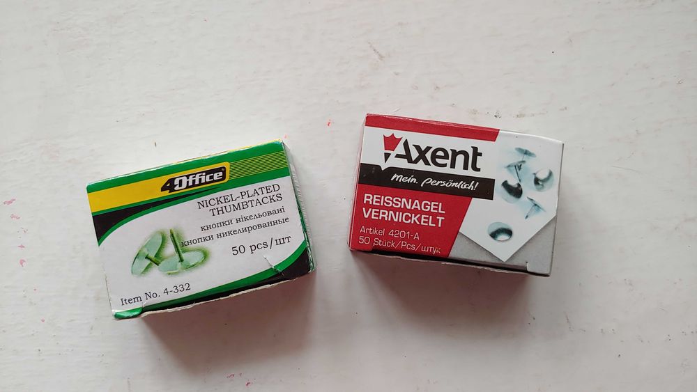 Скрепки, кнопки, Axent, Office, новые