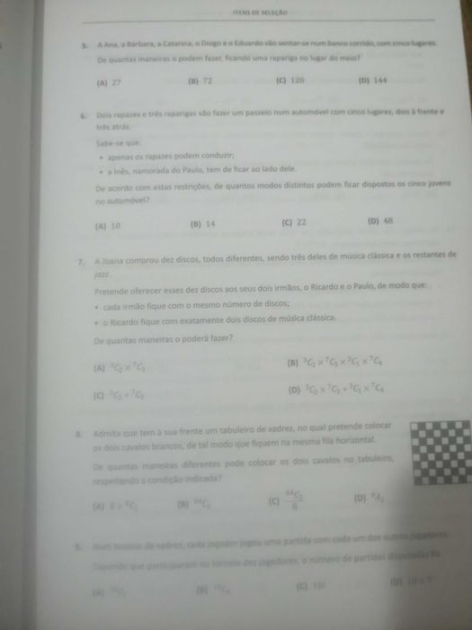 Preparação do exame de matemática 12°ano