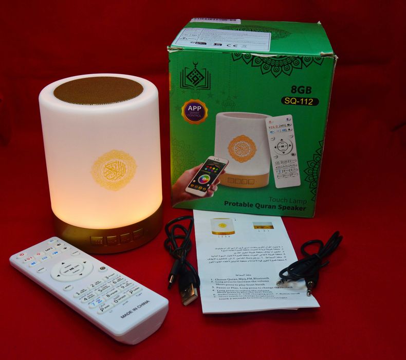 Мусульманський смарт-нічник-колонка Quran Speaker Коран SQ-112 (Bluetooth, MP3, RGB-підсвітка, 8GB, ПДУ)