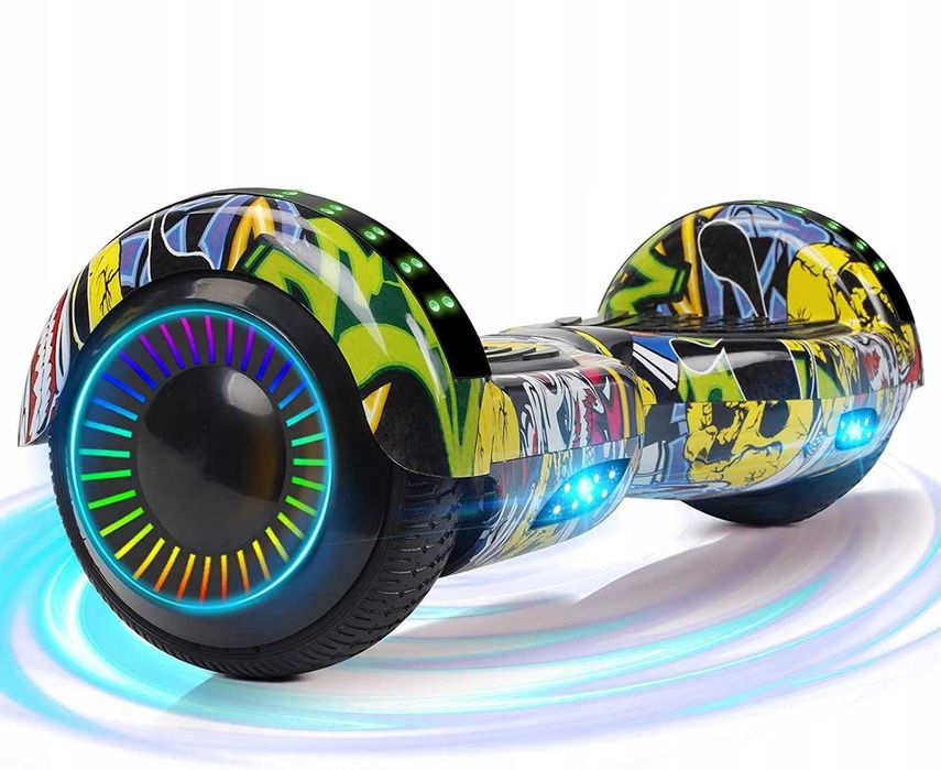 Deskorolka elektryczna hoverboard 6,5' cala deska bluetooth głośniki yellow