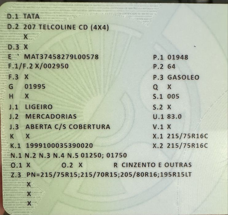 Carrinha Tata 4x4