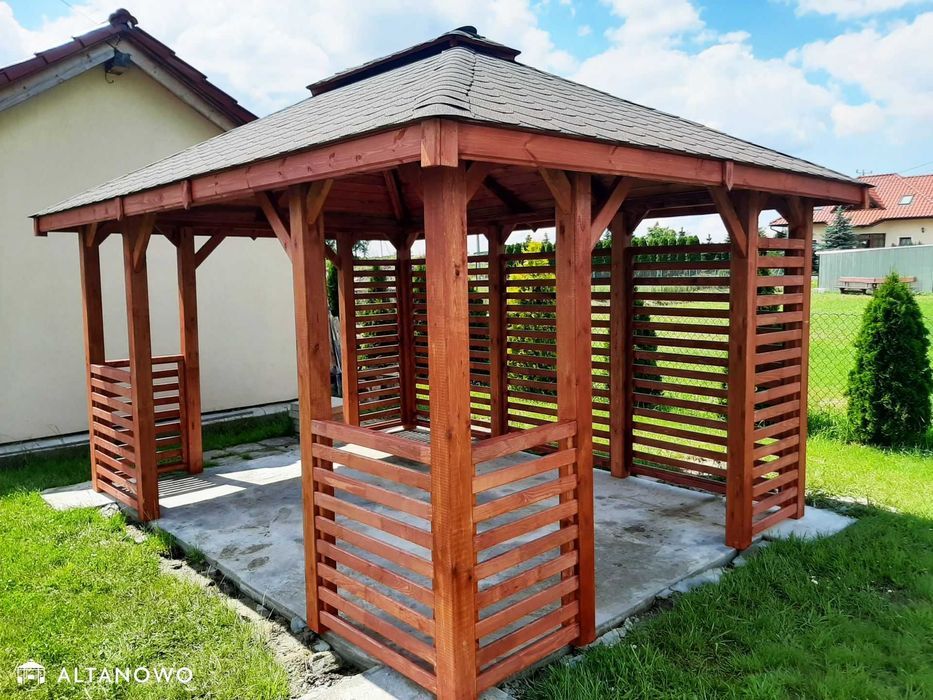 altana drewniana ogrodowa do ogrodu 3x4 | producent | nowoczesna | rod