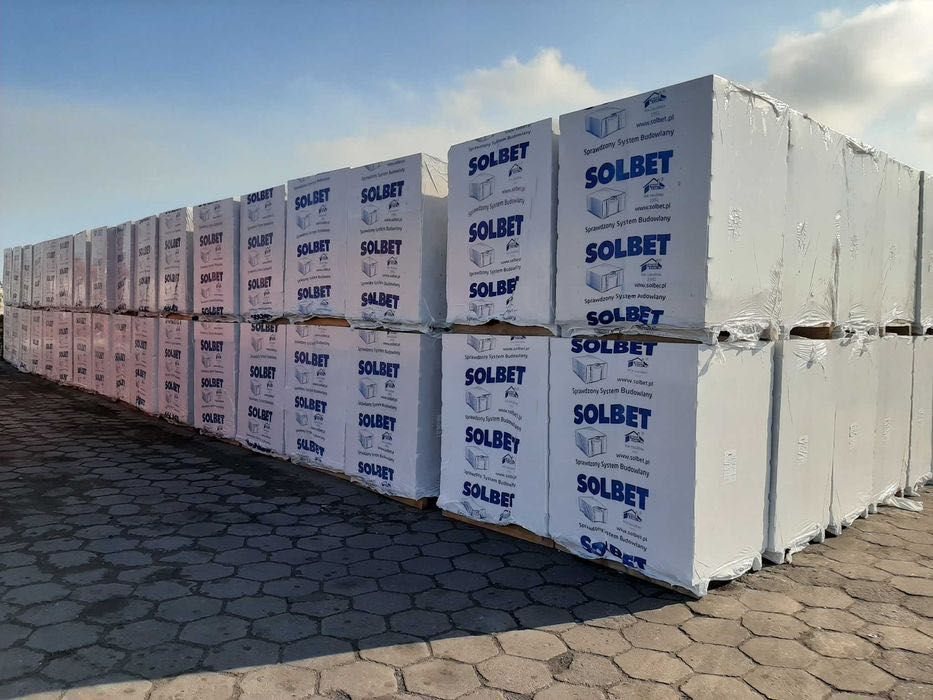Bloczek Beton komórkowy Pustak 24 PWU kl550 Prefabed Solb Yton.