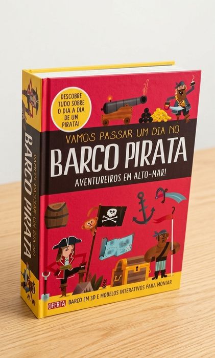 Livro + Jogo 3D Barco Pirata Para Montar (NOVO