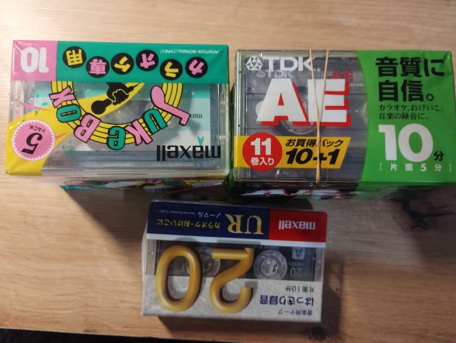 Набір з 10 аудіокасет Maxell та TDK (10 та 20 хв).Японія, Стан NOS!