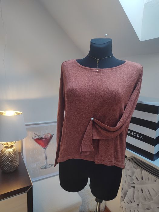 Bluzka cienki sweterek ceglasty Vero Moda M 38