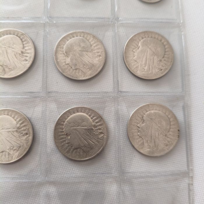 Moneta--5zł Głowa Kobiety--1932-34--srebro.