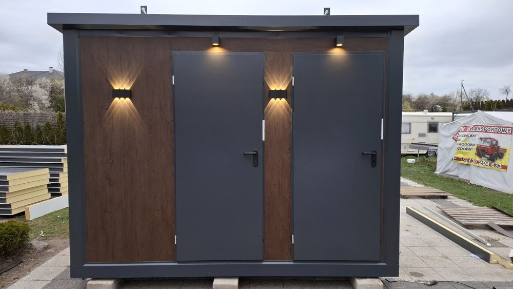 Kontener Pawilon sanitarny Łazienka WC Prysznic z płyt warstwowej