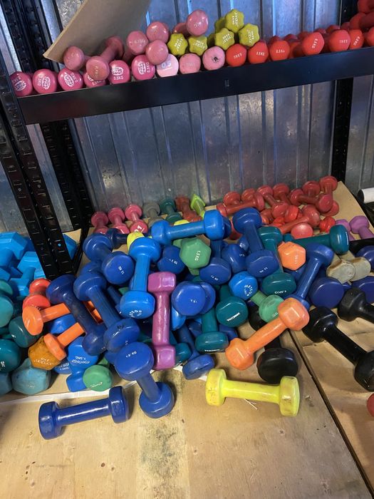 Hantelki żeliwne ogumowane