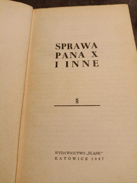Sprawa Pana X i inne - książka z 1967 roku