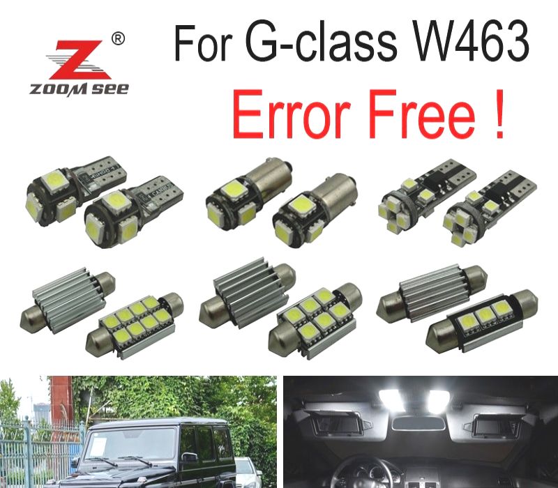 KIT COMPLETO DE 13 LÂMPADAS LED INTERIOR MERCEDES CLASE G W463 G500 G550 G350 G63 AMG G65 12-16