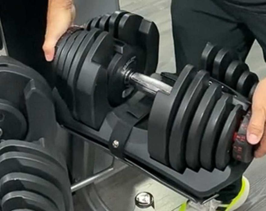 гантеля регулируемая до 40 кг на подставке 17 уровней гантелі гантель