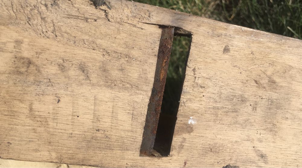 Stary, bardzo duży drewniany strug, hebel ręczny, stolarka vintage nr8