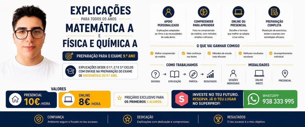 Explicador Matemática A | FQ A | 1º/2º/3º ciclos.
