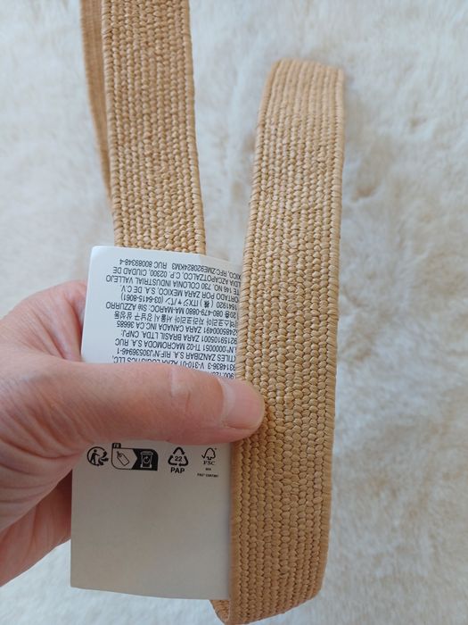 Nowy pasek damski parciany Zara 110 cm.