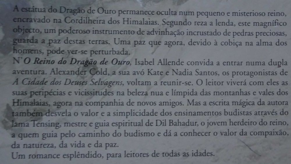 O Reino do Dragão de Ouro de Isabel Allende