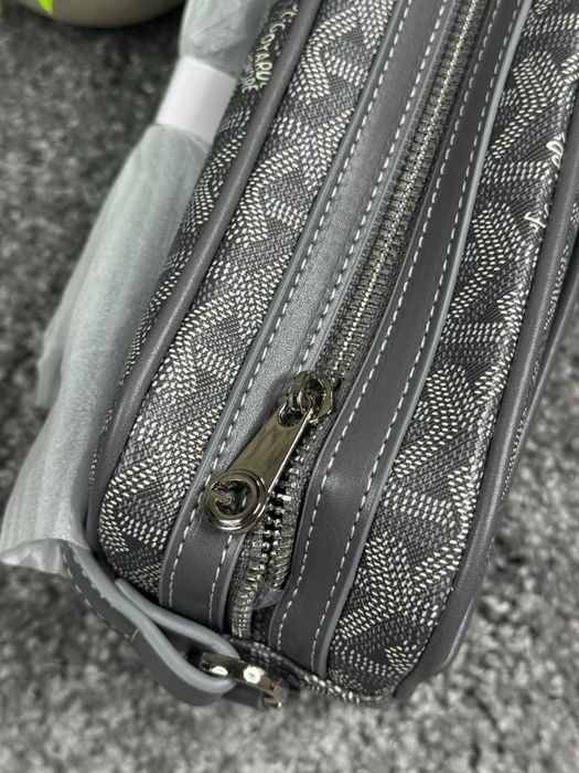Сумка Goyard мужская через плечо барсетка черная Гоярд кожаная Paris