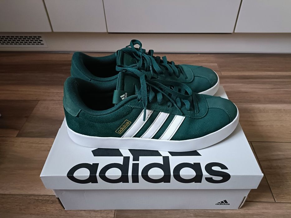 Męskie buty sneakersy Adidas VL Court 3.0 zielone r. 44 i 2/3