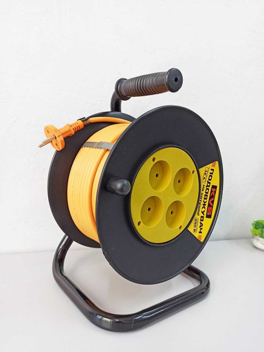 Удлинители на катушке, на 4 розетки, 3,5кВт - 25м, 30м, 40м, 50м