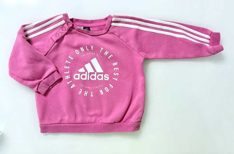 Różowa bluza dziecięca Adidas rozmiar 80