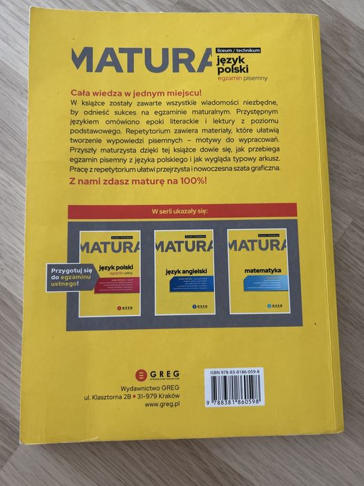 Greg Matura język polski egzamin pisemny