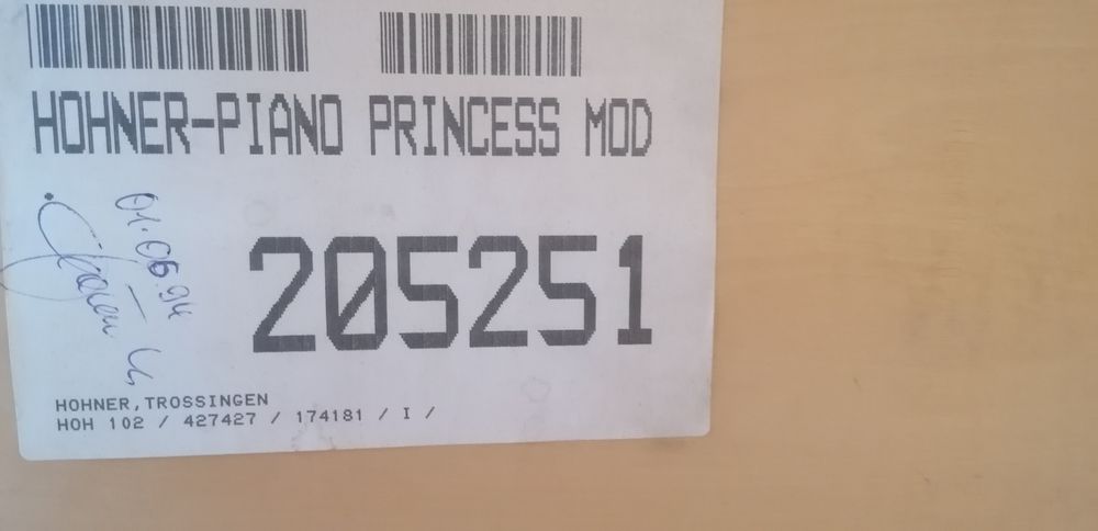 Pianino Hohner Princess po nauce w OSM ideał.