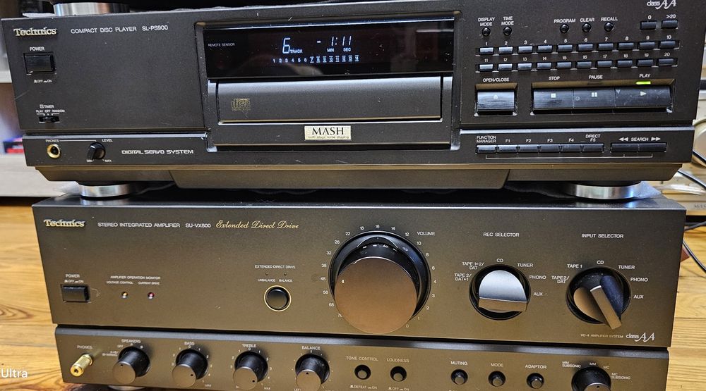 Technics-zestaw kolekcjonerski'92 wysokie modele 6 el. z gramofonem-idealny stan
