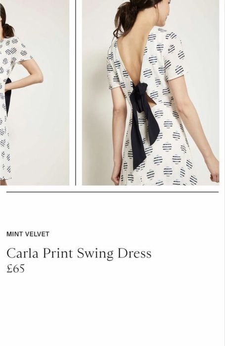 Міді сукня  в трендовий в горох mint velvet, l