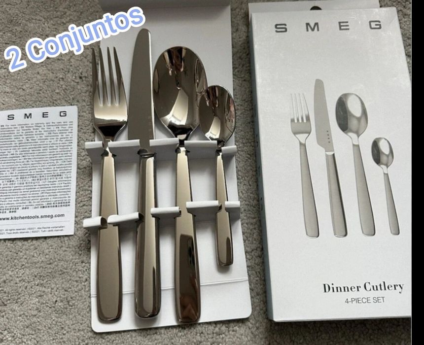 Smeg - 2 Conjuntos talheres + 1 Conjunto 2 facas -Novo- 24hs
