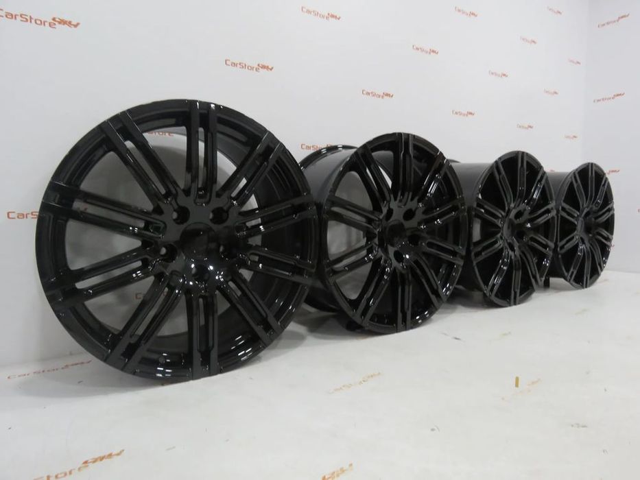 Jantes Look Porsche Panamera Turbo S 20 '' 9.5 + 11 5x130 Preto Brilha