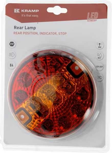Lampa tylna zespolona LED, okrągła, 12-24V, Ø 140 mm
