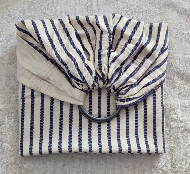 Bebé - Sling de Argolas Neobulle Azul e Branco64861186068099121