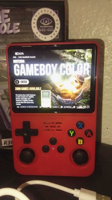 Consola Portátil Retrô R36S - Vermelho - Nova!!