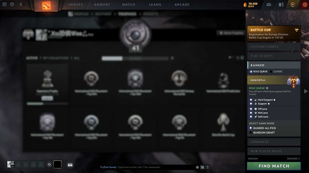 Аккаунт Dota 2 7200 MMR