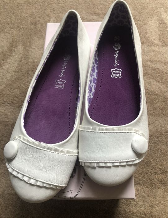 Buty biale dls dziewczynki - rozmiar 34 - nowe