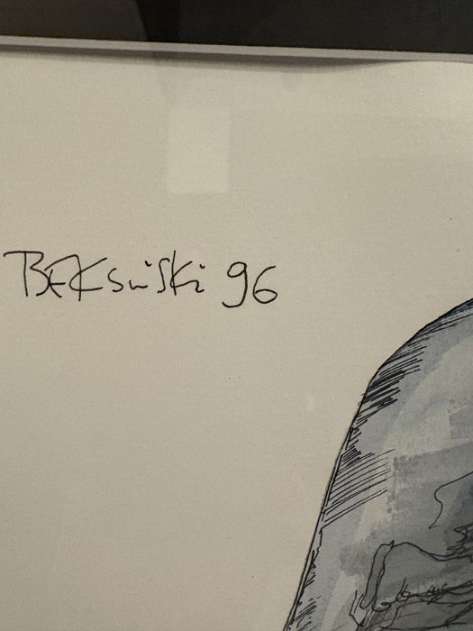 Beksiński Piękna Praca Beksiński Sygnowana