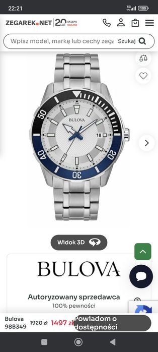 Zegarek Bulova 98B349