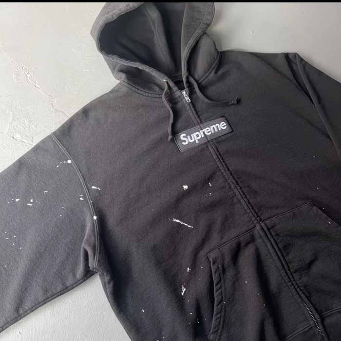 кофта supreme x maison margiela зипка суприм с краской mm6