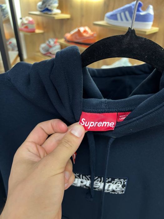 Худі Supreme Box Logo Bandana Blue