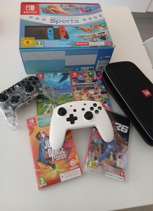 Ninendo Switch Sports + Jogos + Accesorios